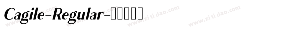 Cagile-Regular字体转换