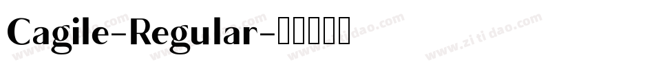 Cagile-Regular字体转换