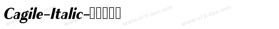 Cagile-Italic字体转换