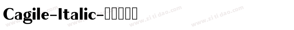 Cagile-Italic字体转换