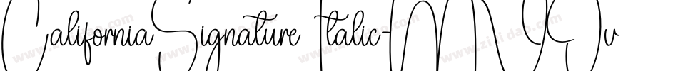 CaliforniaSignatureItalic-MVOvr字体转换