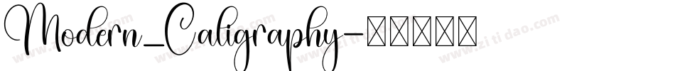 Modern_Caligraphy字体转换