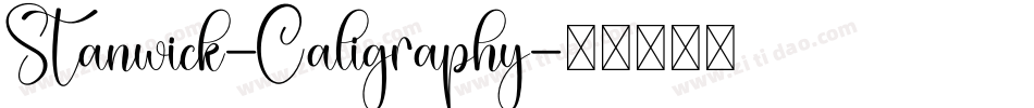 Stanwick-Caligraphy字体转换