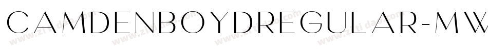 CamdenBoydRegular-MwjJ字体转换