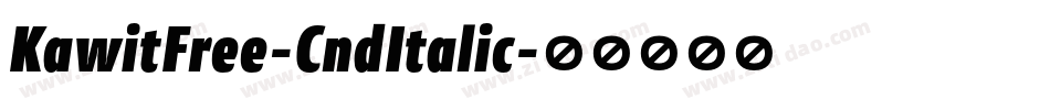 KawitFree-CndItalic字体转换