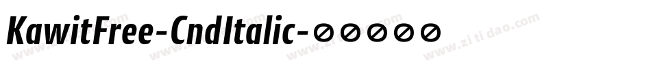 KawitFree-CndItalic字体转换