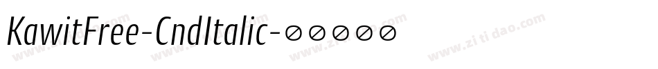 KawitFree-CndItalic字体转换