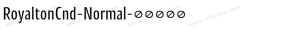 RoyaltonCnd-Normal字体转换