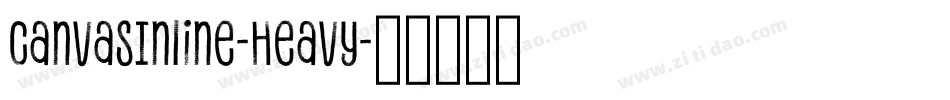 CanvasInline-Heavy字体转换