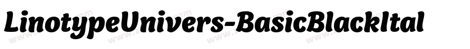 LinotypeUnivers-BasicBlackItalic字体转换
