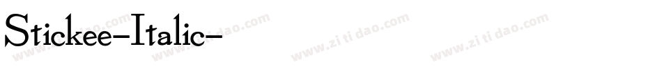 Stickee-Italic字体转换