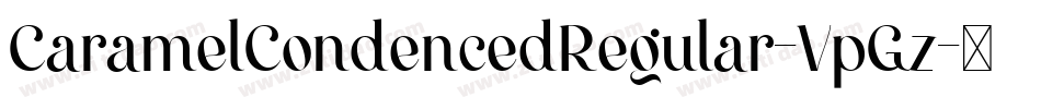 CaramelCondencedRegular-VpGz字体转换