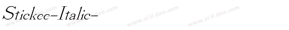 Stickee-Italic字体转换