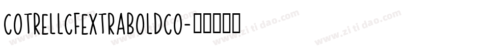 CotrellCFExtraBoldCo字体转换