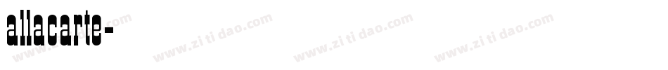 allacarte字体转换