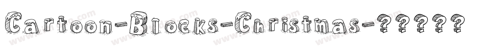 Cartoon-Blocks-Christmas字体转换