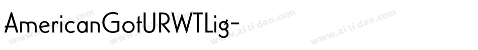 AmericanGotURWTLig字体转换