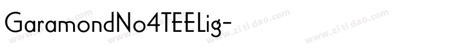 GaramondNo4TEELig字体转换
