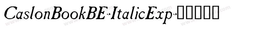 CaslonBookBE-ItalicExp字体转换