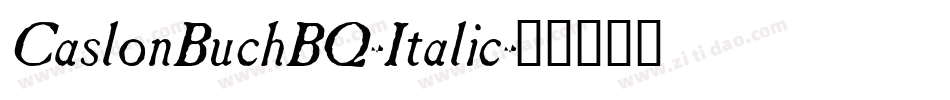 CaslonBuchBQ-Italic字体转换