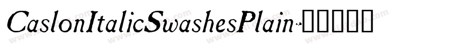 CaslonItalicSwashesPlain字体转换