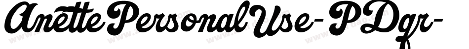 AnettePersonalUse-PDqr字体转换