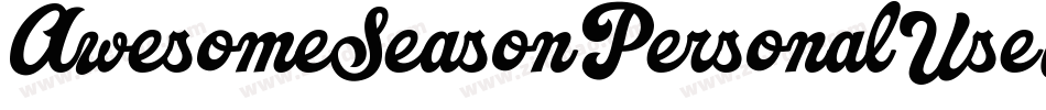 AwesomeSeasonPersonalUseRegular-ajYx字体转换