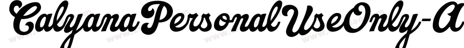 CalyanaPersonalUseOnly-AVZ7字体转换