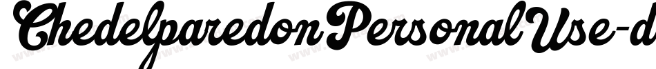 ChedelparedonPersonalUse-dGwg字体转换