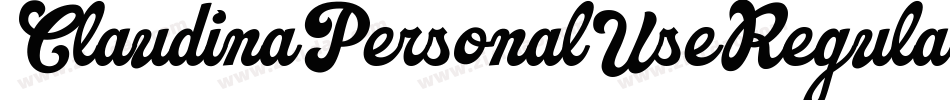 ClaudinaPersonalUseRegular-4pA4字体转换