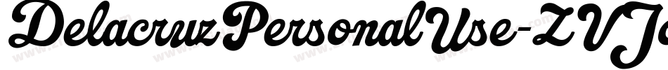 DelacruzPersonalUse-ZVJo3字体转换