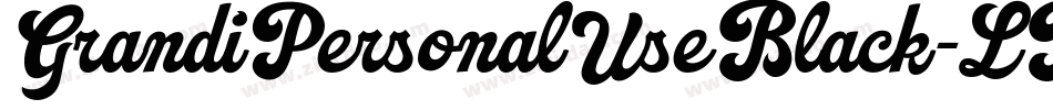 GrandiPersonalUseBlack-LB53字体转换 GrandiPersonalUseBlack-LB53字体转换