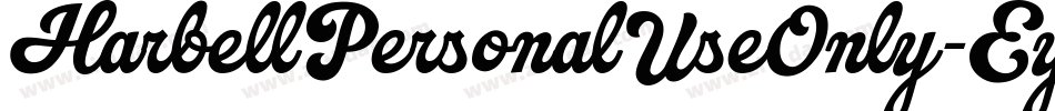 HarbellPersonalUseOnly-EyWr字体转换