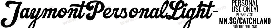 JaymontPersonalLight-6Aqv字体转换
