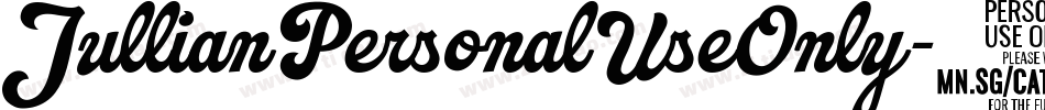 JullianPersonalUseOnly-09xX字体转换