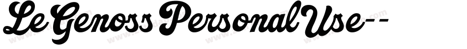 LeGenossPersonalUse-字体转换