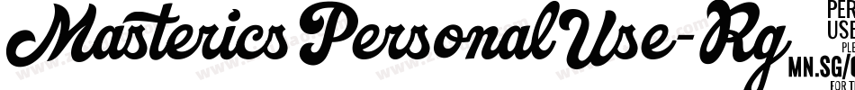MastericsPersonalUse-Rg4W字体转换