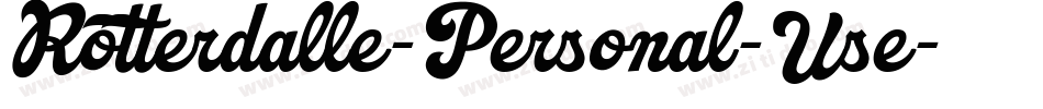 Rotterdalle-Personal-Use字体转换
