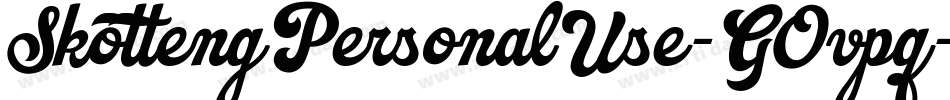 SkottengPersonalUse-GOvpq字体转换
