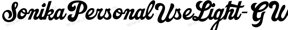 SonikaPersonalUseLight-GWzA字体转换