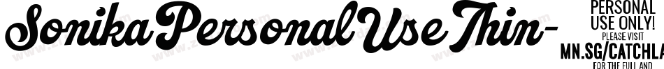SonikaPersonalUseThin-5Y4v字体转换