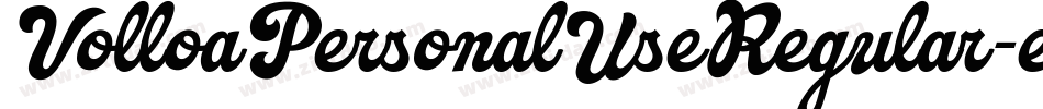 VolloaPersonalUseRegular-emLp字体转换