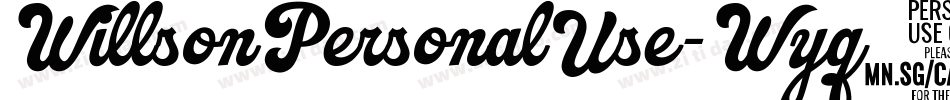 WillsonPersonalUse-Wyq89字体转换