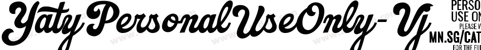 YatyPersonalUseOnly-Vj7w字体转换