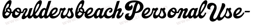 bouldersbeachPersonalUse字体转换