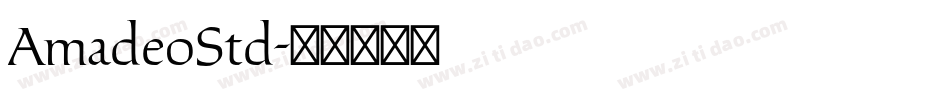 AmadeoStd字体转换