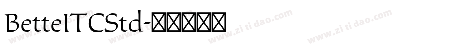 BetteITCStd字体转换