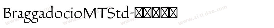 BraggadocioMTStd字体转换