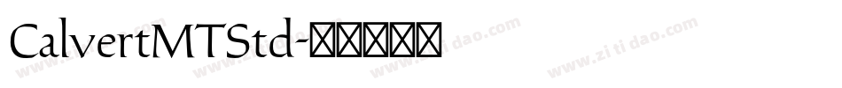 CalvertMTStd字体转换