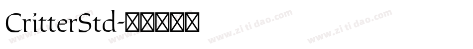 CritterStd字体转换